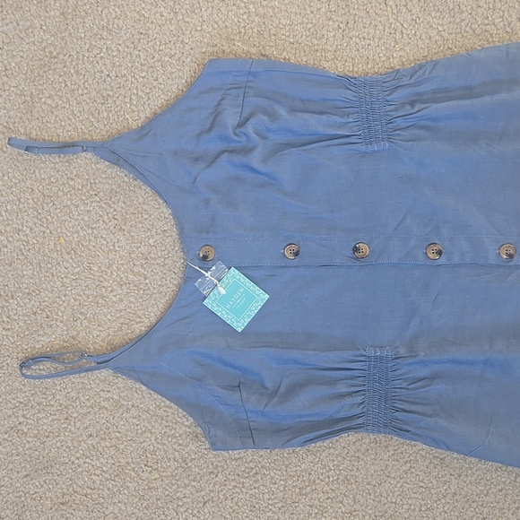 NWT Hayden Los Angeles Cropped Chambray Jumpsuit with Button Detail Size Large - Picture 4 of 12